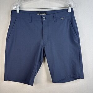 TravisMathew Golf Shorts Mens 32 Navy Blue 1MM208 Performance Casual Stretch